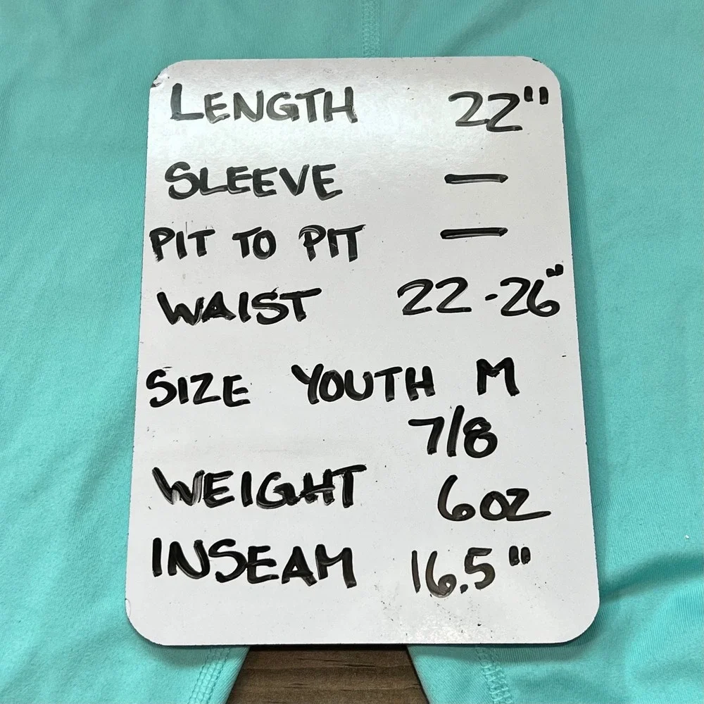 Champion‎ Girls Aqua Blue Ruched Capri Leggings Youth M 7-8 Athletic Workout